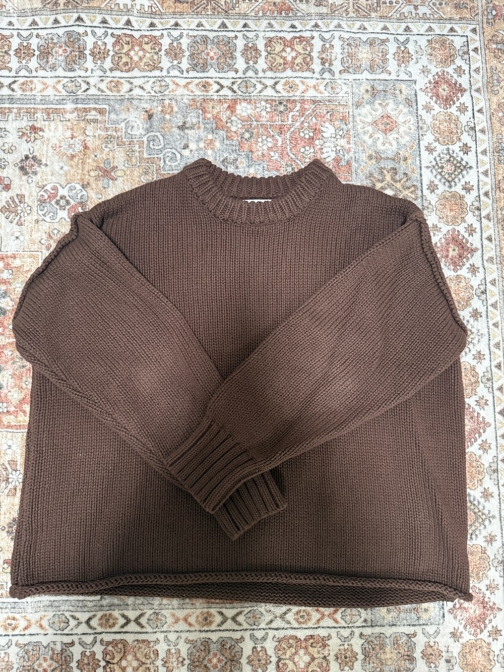 Princess Polly Crewneck Knit Sweater - Brown